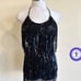 Black sequin romper size Large