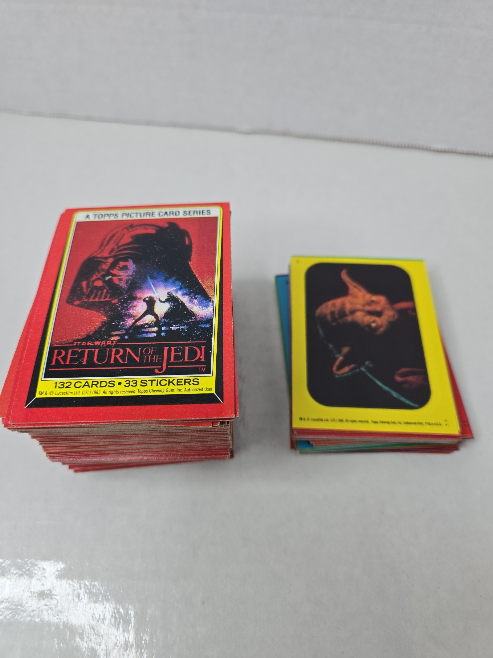 1983 Star Wars Return of the Jedi Card Set with Stickers