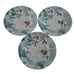 222 Fifth Small Salad Plates Tilly Set Of 3 Chickadees Birds Blue Floral 9