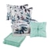 5-Piece Blue Floral Comforter Set, Full/Queen