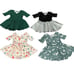 Dot Dot Smile 4 Ballerina Twirl Holiday Dresses Green Black Cream Orange 6-12 mo