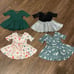Dot Dot Smile 4 Ballerina Twirl Holiday Dresses Green Black Cream Orange 6-12 mo