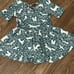 Dot Dot Smile 4 Ballerina Twirl Holiday Dresses Green Black Cream Orange 6-12 mo