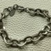 Green Bijou silver link bracelet. 7 inch