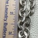 Green Bijou silver link bracelet. 7 inch