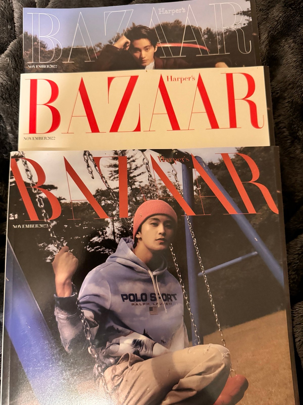 Nct mark lee bazaar magazine set