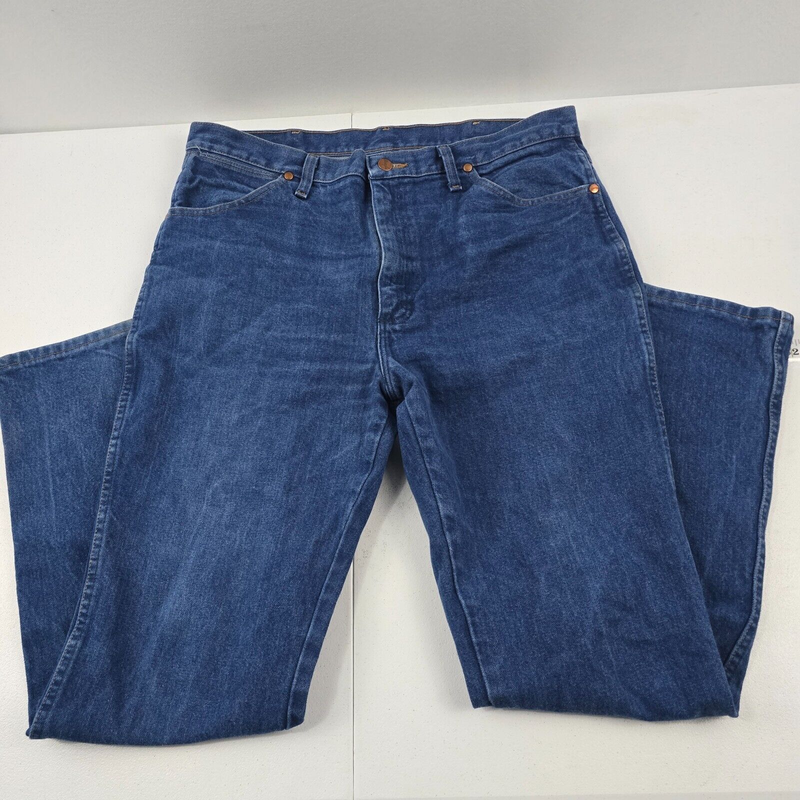 Wrangler Cowboy Cut® Slim Fit Jean blue denim 36x32 mens 4656