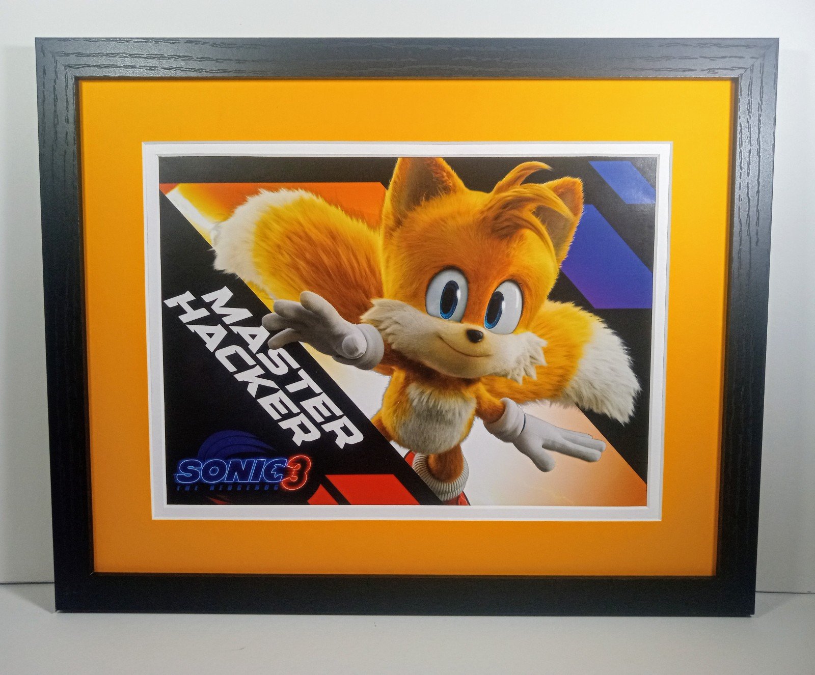 Tails Display Framed Sonic The Hedgehog 3 Movie Photo Poster Plaque