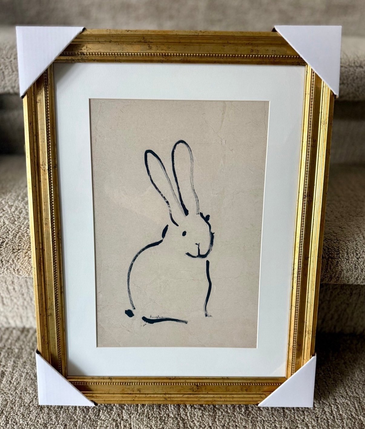 Threshold designed with Studio McGee 18”x14” Bunnies Framed Wall Art EasterDecor