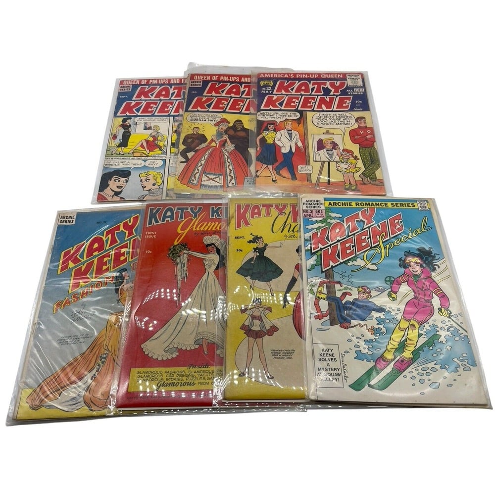 Katy Keene Archie Series Pin Up Romance Fashion Comics Comic Book Bill Woggon x6