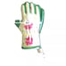 Anthropologie Floral Garden Gloves Glitter Glass Hand Blown Ornament NWT