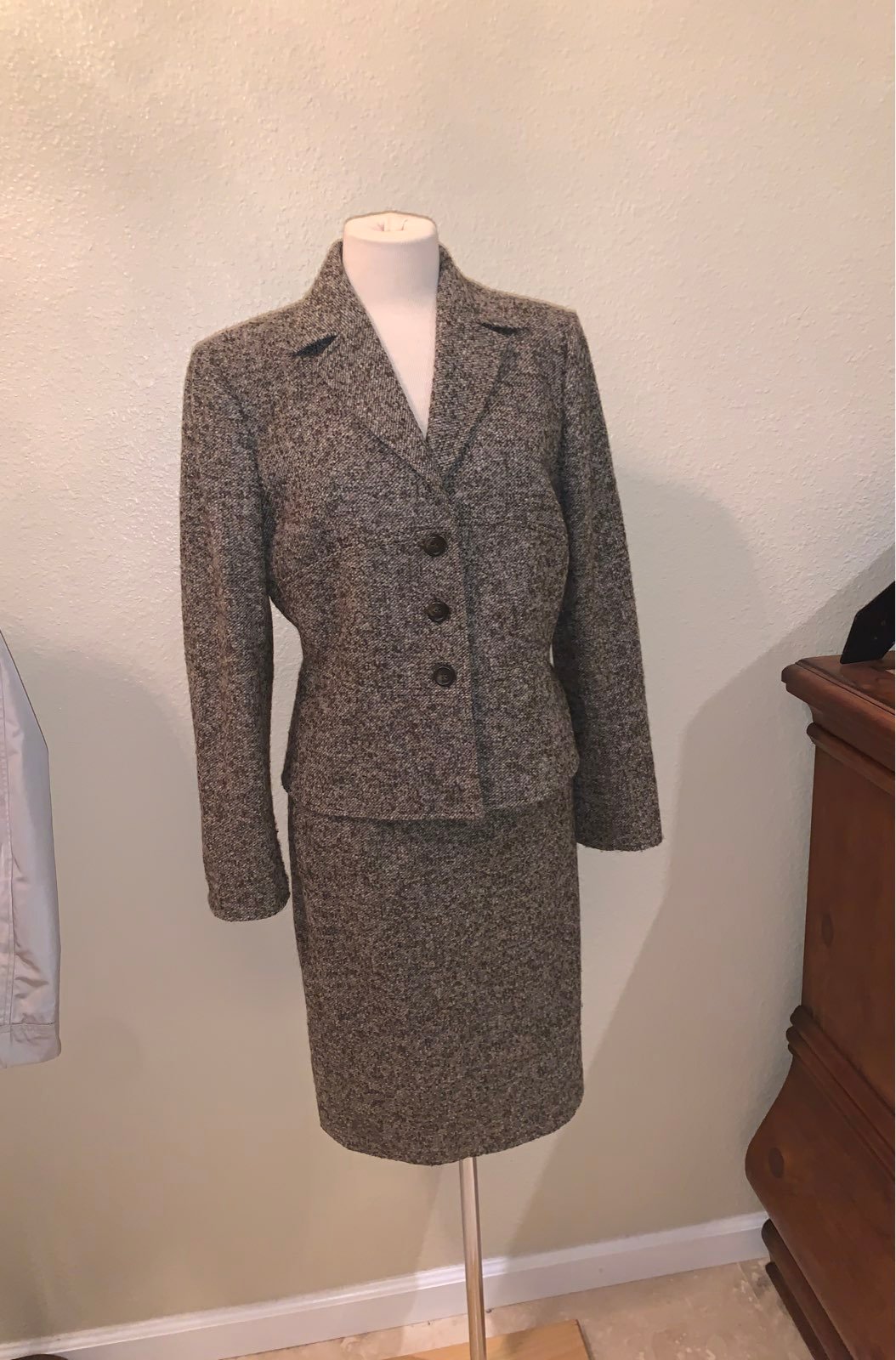 Valentino wool blend skirt suit