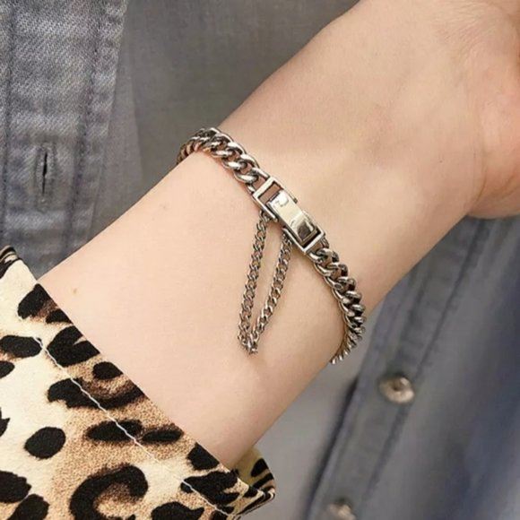 NEW 925 Silver Link Chain Bracelet