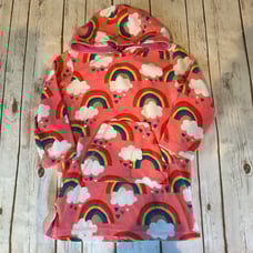 Mini boden rainbow terry hood