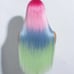 30 Inch Ombre Pink Blue Green Wig