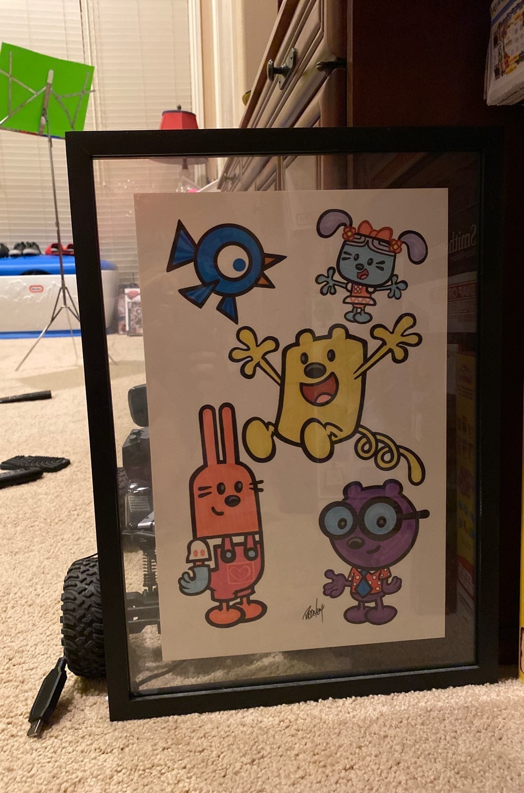 Wow Wow Wubzy original art in frame