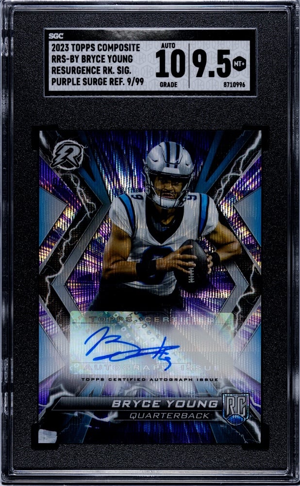 2023 Topps Composite Resurgence Bryce Young Purple Surge /99 SGC 9.5 Auto 10