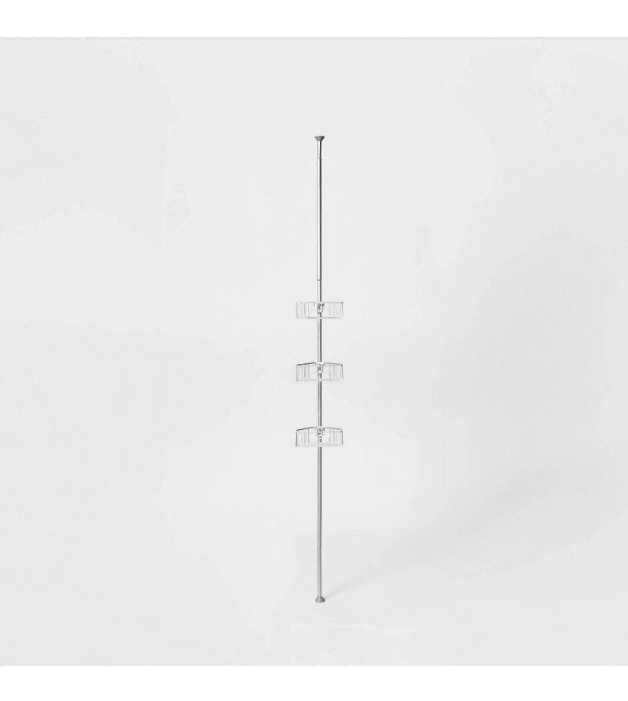 Aluminum tension shower caddy