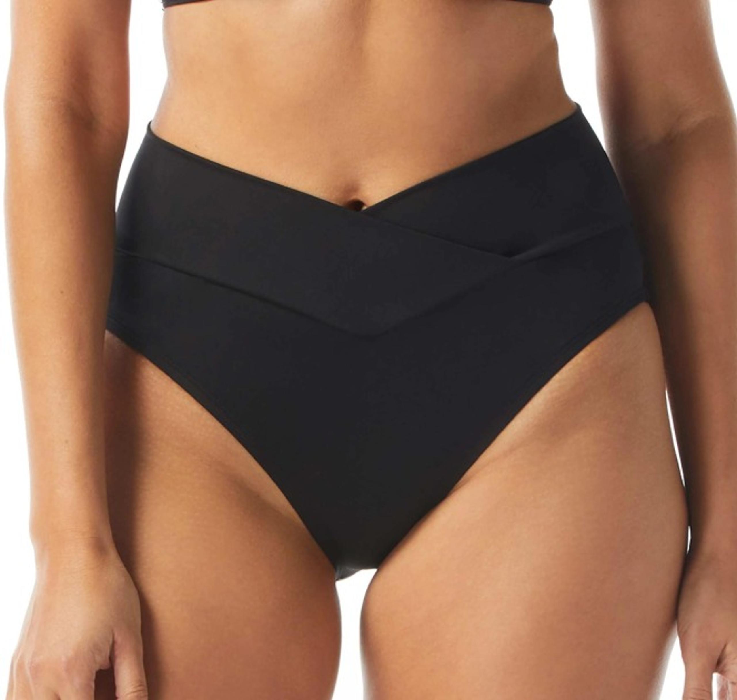Coco Reef Serene Cross Over Bikini Bottom Black NWT Sz L