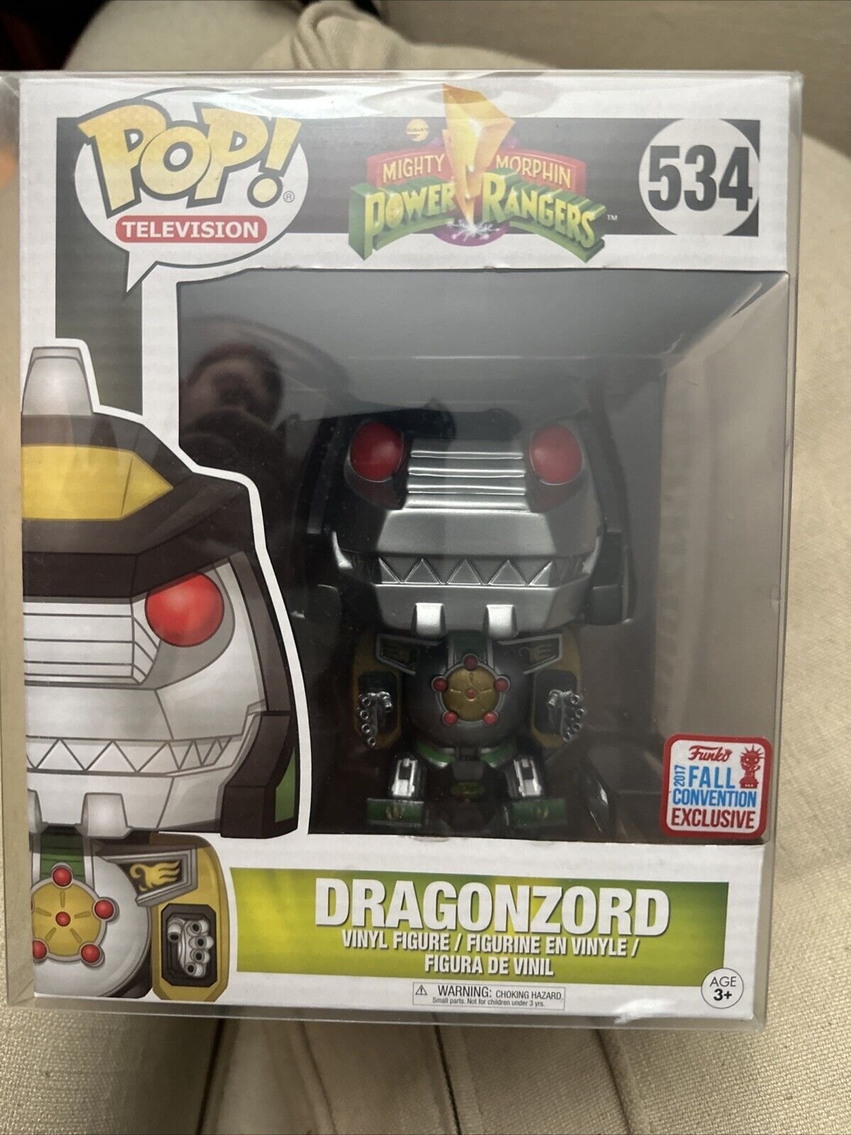 Funko Pop! Dragonzord Power Rangers 2017 Fall Convention Exclusive #534 In Case