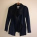 BCBGeneration Drape Front Coat (S) - Navy & Black