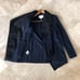 BCBGeneration Drape Front Coat (S) - Navy & Black