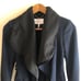 BCBGeneration Drape Front Coat (S) - Navy & Black