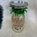 NEW Bath & Body Works PINEAPPLE GLITTER GLOBE 3 Wick Pedestal Candle Holder