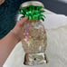 NEW Bath & Body Works PINEAPPLE GLITTER GLOBE 3 Wick Pedestal Candle Holder