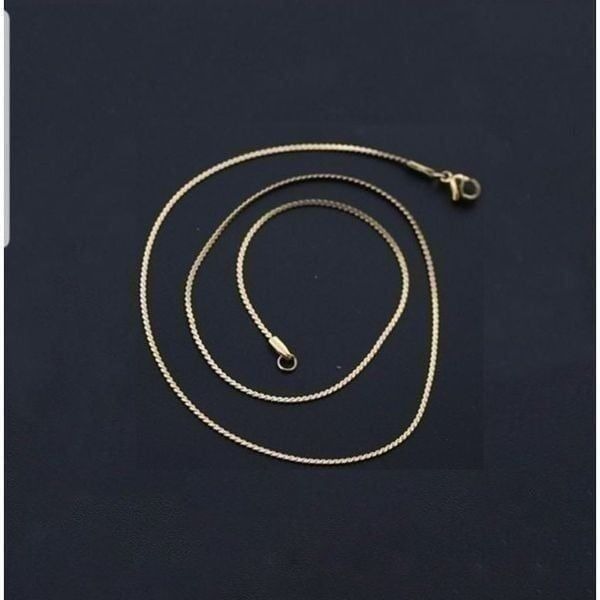18k gold plated danity thin chain necklace.