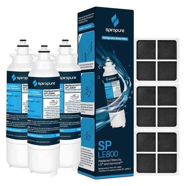 SpiroPure SP-LE800 Fridge Water Filters - 3pack