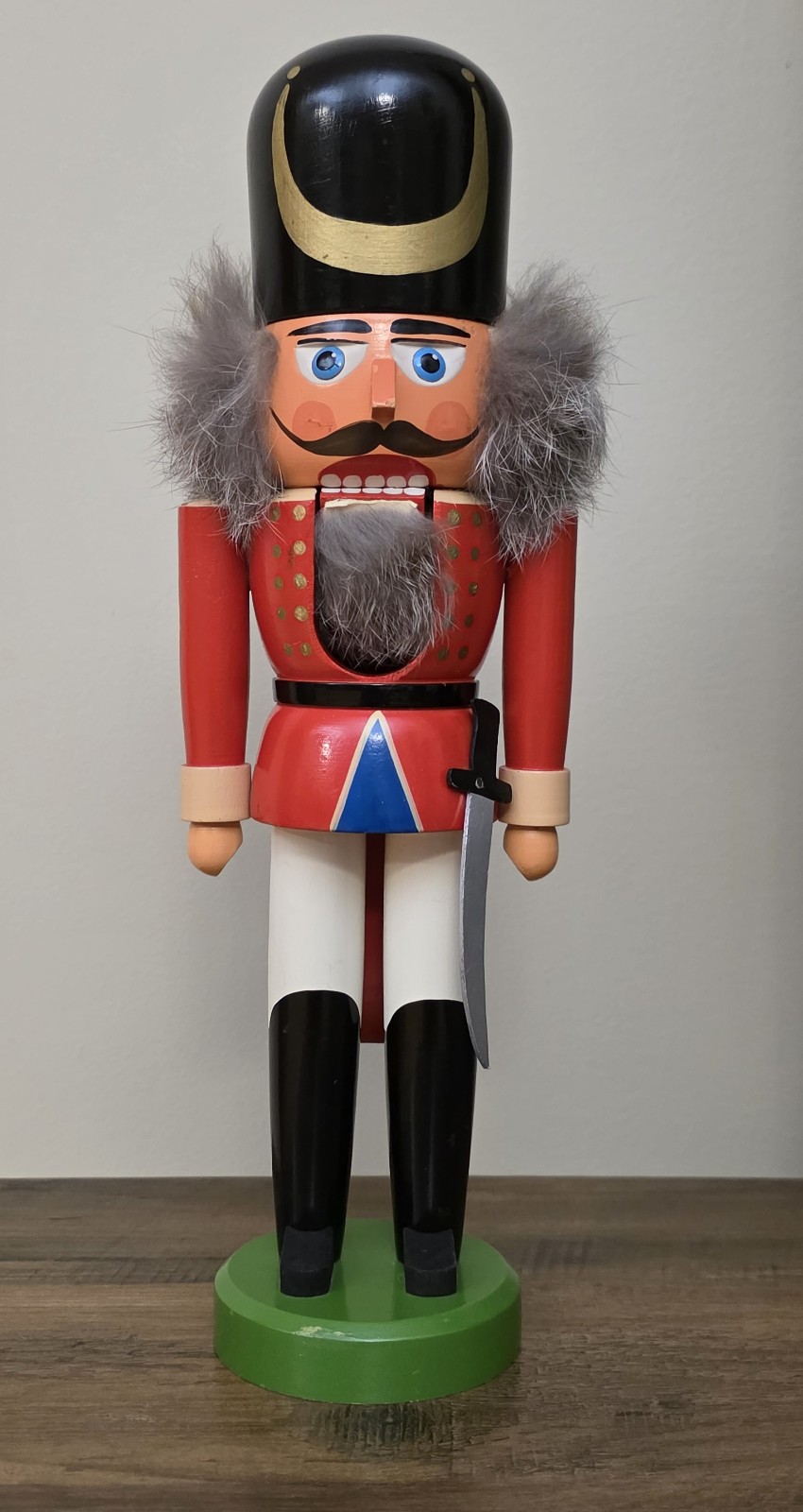 Vintage German 14 Ver Hodrewa Rosenthal Wood Nutcracker soldier guard Christmas