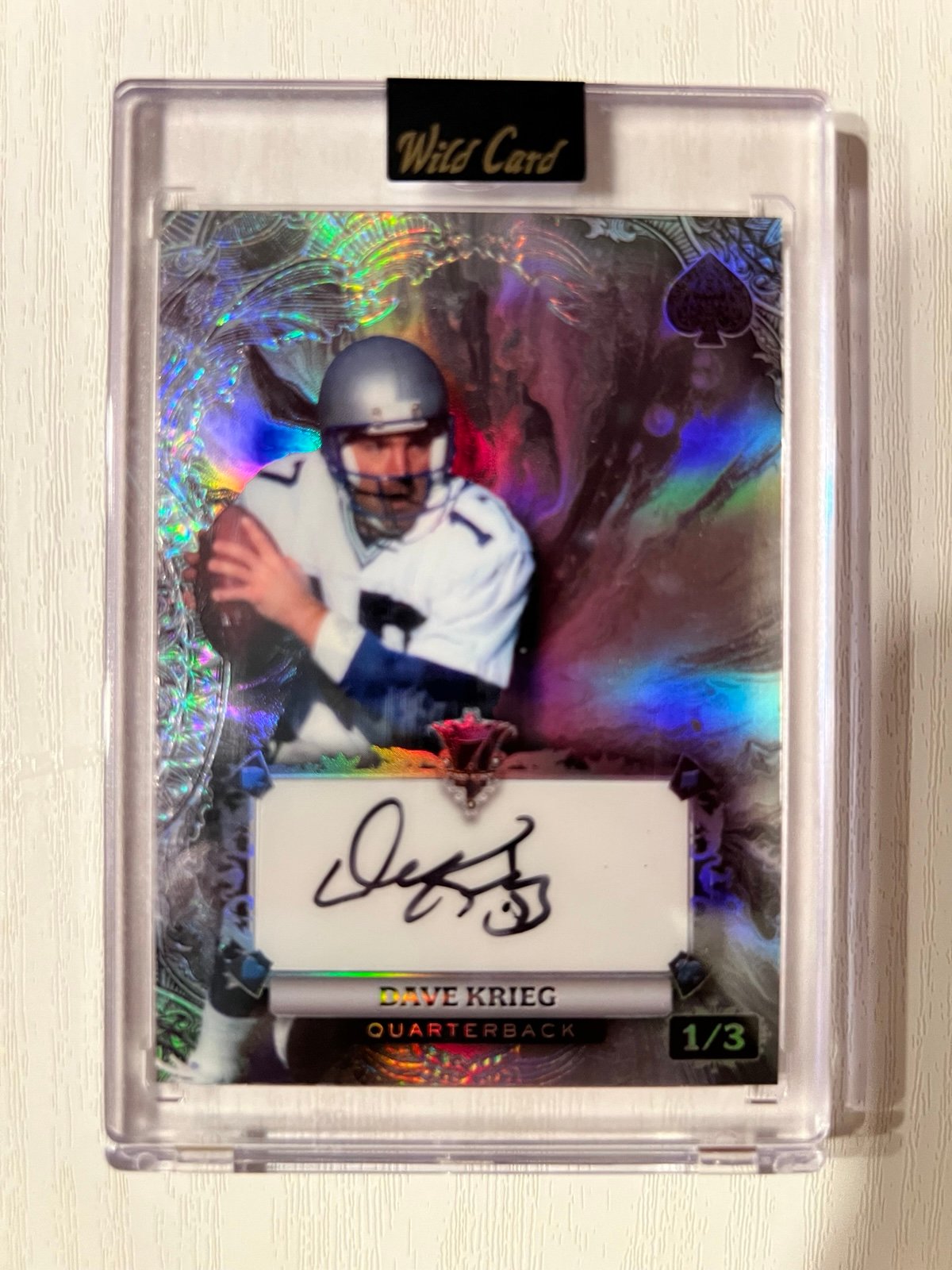 Wildcard David Krieg auto numbered 1/3 card
