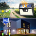 Solar Lights Outdoor Motion Sensor, 6 Pack 140 LED Bright Solar