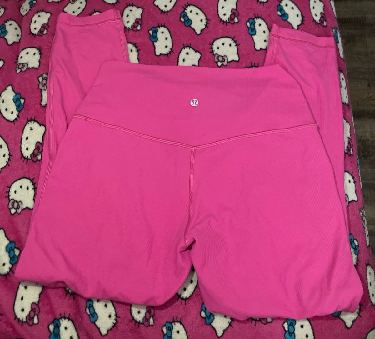 Lululemon sonic pink high rise ribbed leggings