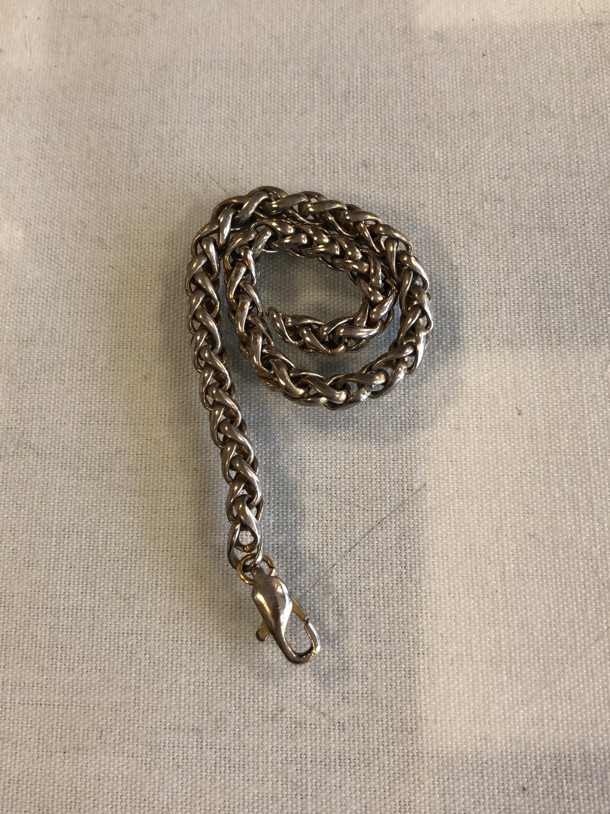 Vintage Bracelet Silver Rope Chain Untested Sterling Silver 925 Jewelry