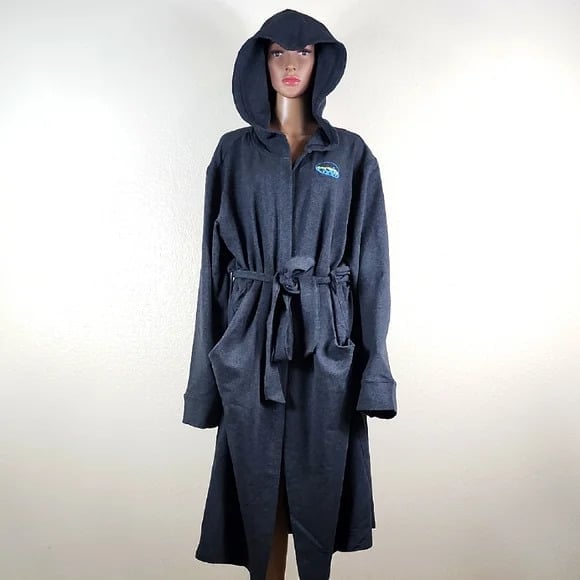 Savage X Fenty Soft Warm Gray Speed Racer Hooded Robe