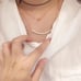 Smile single diamond necklace