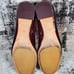 Tory Burch Women's Gigi Mid-Heel Pumps Patent Leather Wine Red Size 7