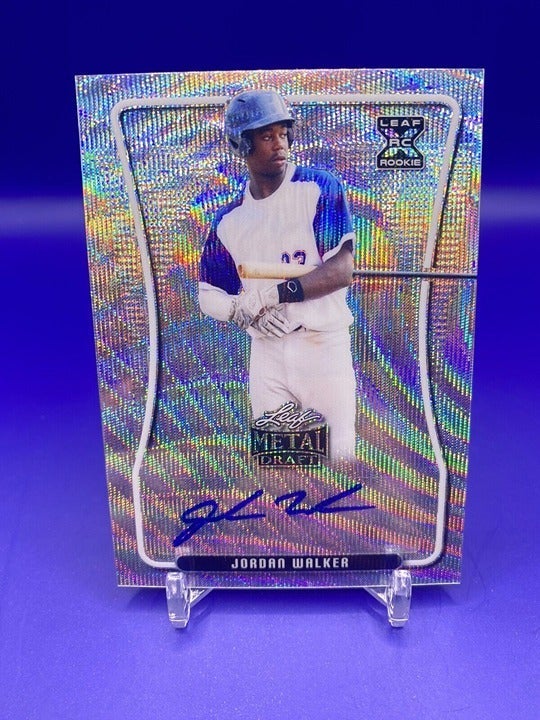 AUTO RC JORDAN WALKER ROOKIE SILVER WAVE PRIZM REFRACTOR AUTOGRAPH LEAF CARDINAL