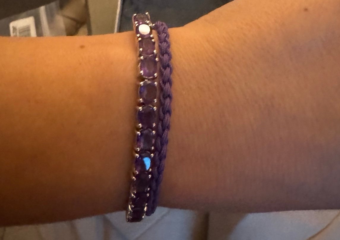 Amethyst Tennis bracelet 925 setting
