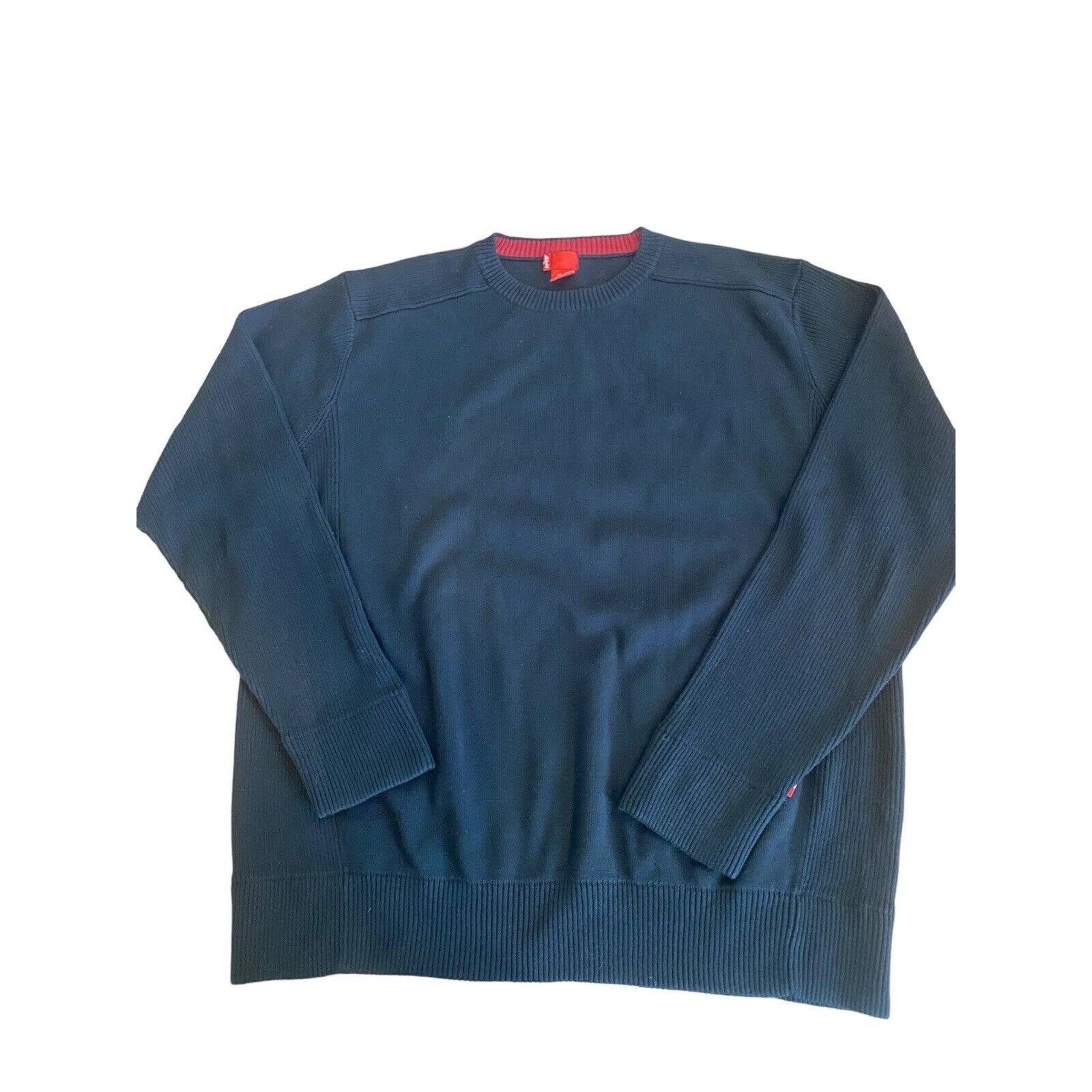 Levi’s Vintage 90s Black Cotton Sweater Pullover Crew Neck Mens Grandpa XL
