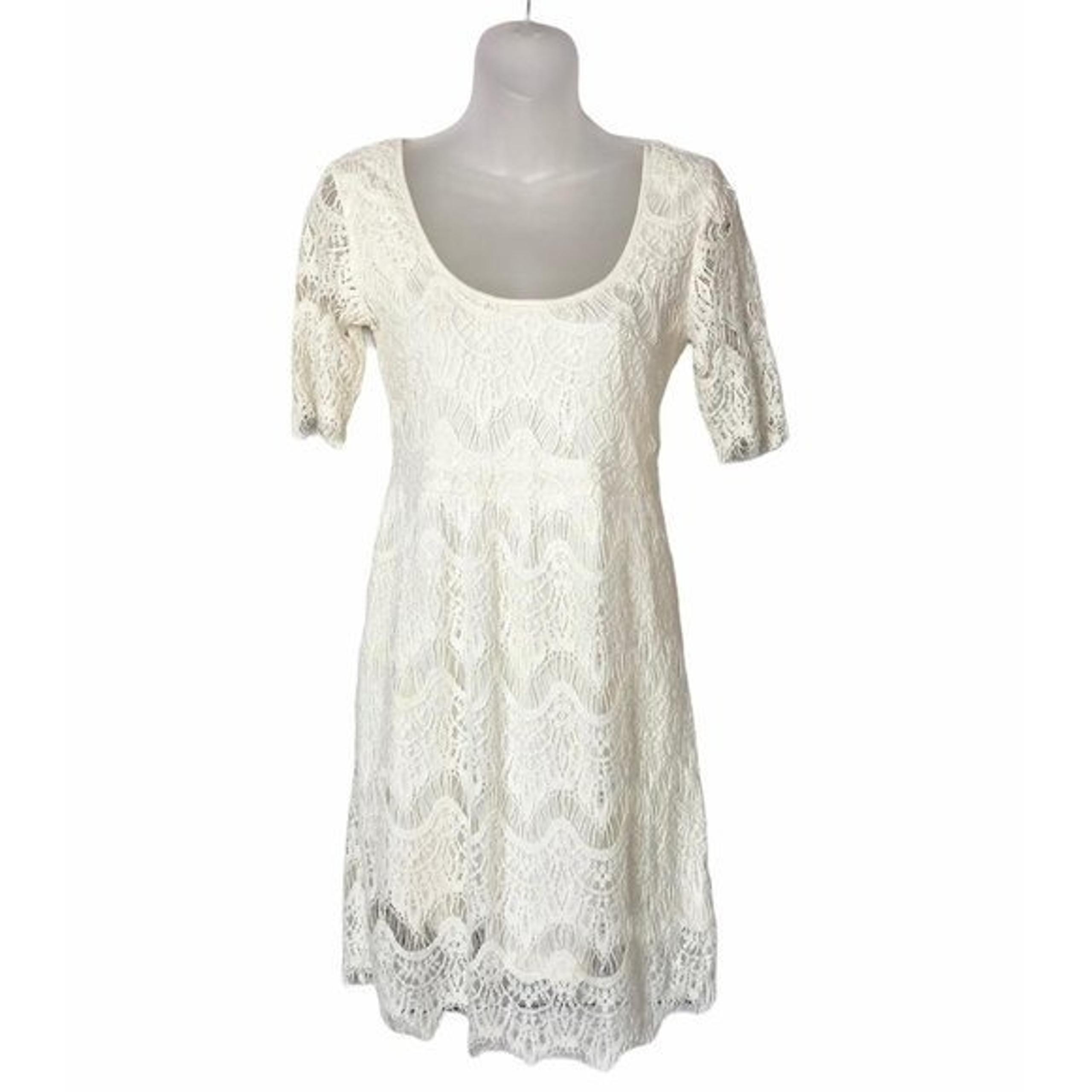 Urban Outfitters Pins & Needles Short Sleeve Crochet Lace Dress S
