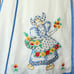 Vintage 1940s 1950s Full Apron, White Linen with an Embroidered Dutch Girl