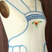 Vintage 1940s 1950s Full Apron, White Linen with an Embroidered Dutch Girl