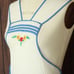 Vintage 1940s 1950s Full Apron, White Linen with an Embroidered Dutch Girl
