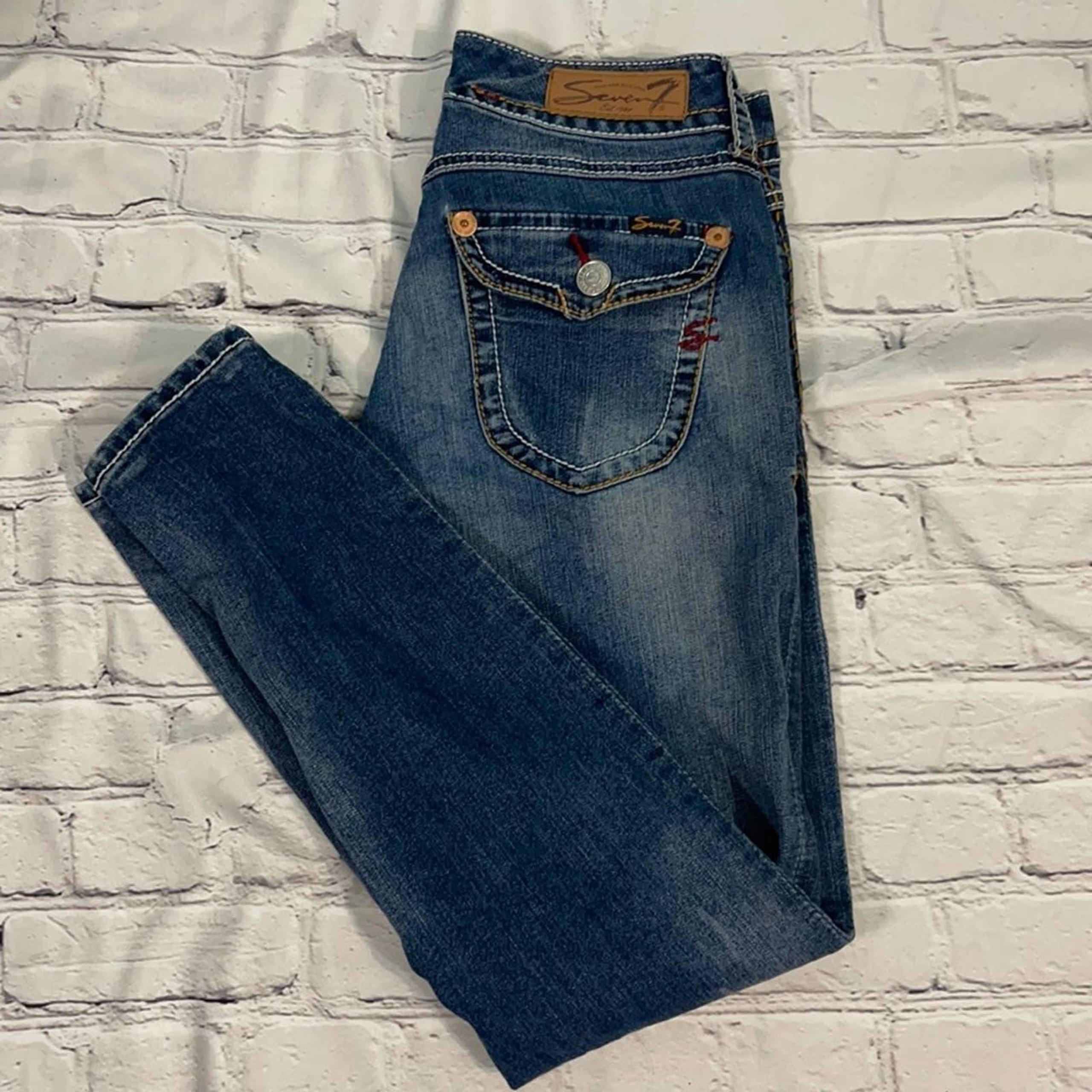Seven7 Leggings Distressed Denim Size 28