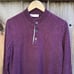 Brunello cucinelli 100% cashmere quarter button pullover sweater size 54 holes