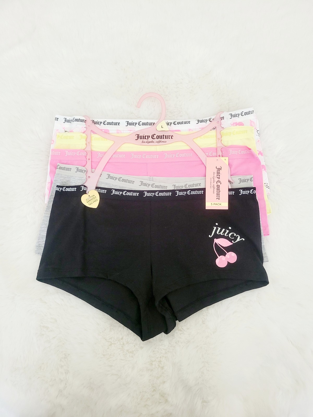JUICY COUTURE BRAND NEW 5-PACK BOYSHORTS SIZE L