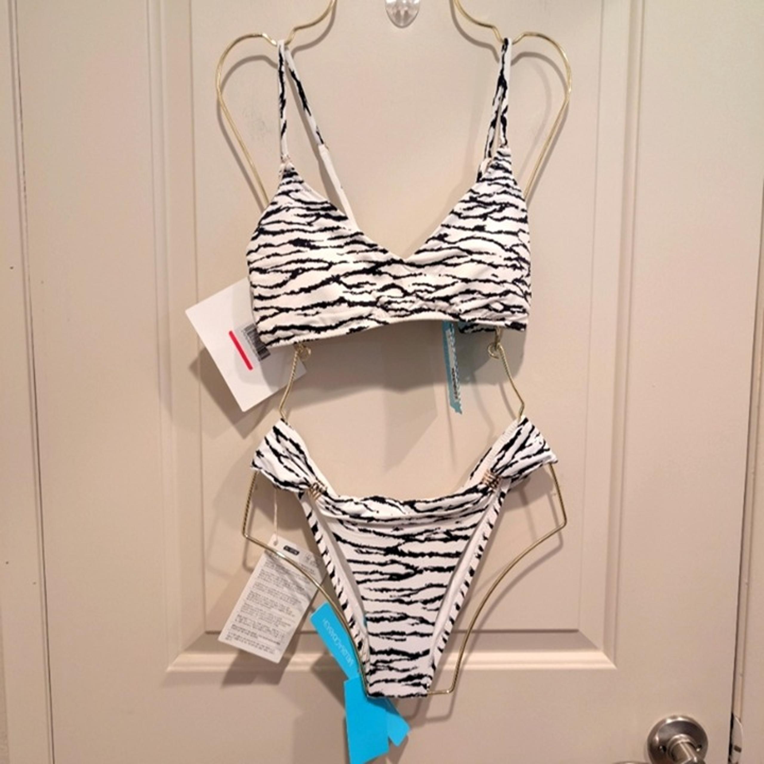 Melissa Odabash Zebra Print Bikini Set NWT